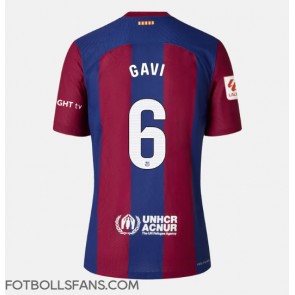 Barcelona Paez Gavi #6 Replika Hemmatröja Damer 2023-24 Kortärmad